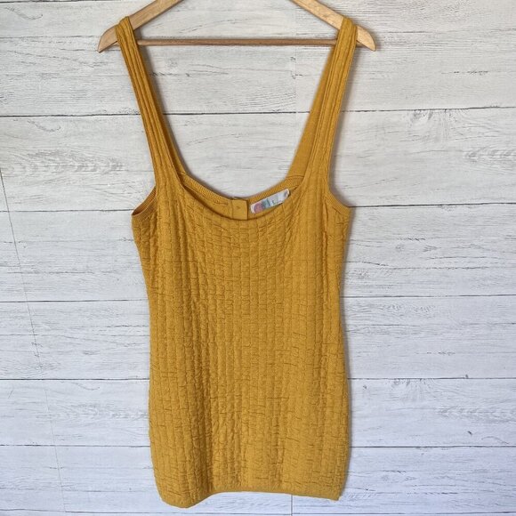 Revolve FP Beach Dress Womens Size Large Yellow Short & Sweet Mini Beachy Preppy - Picture 1 of 16